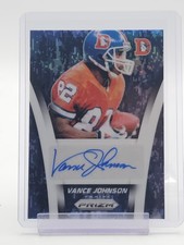 VANCE JOHNSON 2024 PRIZM NAVT BLUE CAMO AUTO /25 #FBA-VJN BRONCOS FOOTBALL Q7035