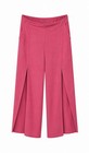 Happily Grey Pink Linen Split Leg Pants High Waist Barbiecore Festival Boho Sz L — photo 1