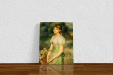 Pierre-Auguste Renoir "Young Girl with a Baske" Canvas Print Wall Art Home Decor