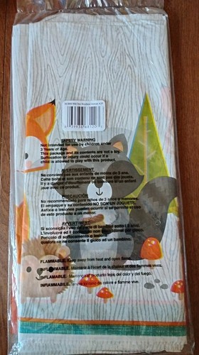 Wild One Woodland Animals Plastic Tablecloth 54" x 102" Birthday Tableware - Picture 3 of 3