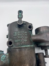 Antique Marvel Schebler Brass Carburetor Stamped L-a Patent Dates Antique Marvel Schebler Brass Carburetor Stamped L-a Patent Dates