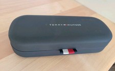 tommy hilfiger Eye glasses case hard case logo 6-1/2 X 1-1/2