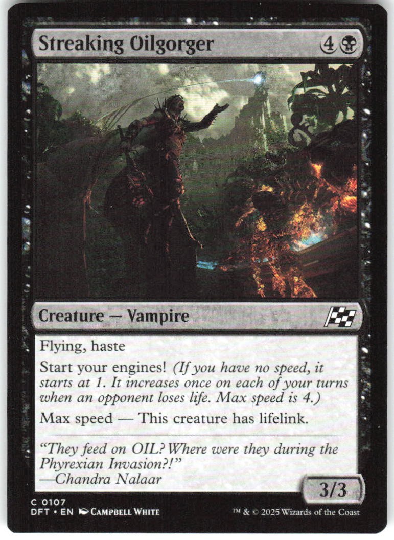 Streaking Oilgorger 107 Aetherdrift Magic: The Gathering LP