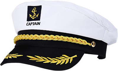 Adult Yacht Captain Hat White Sailor Hat for Women Men Yacht Boat Sailor Captain