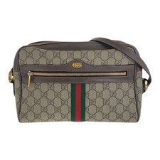 GUCCI Web Stripe Ophidia 517060 Borsa a tracolla diagonale Beige GG Supreme Canvas GG