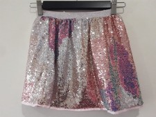 H M Glitter Skirt Girls Sequin Size 7 Elastic Waist Stretch Colourful New Tag