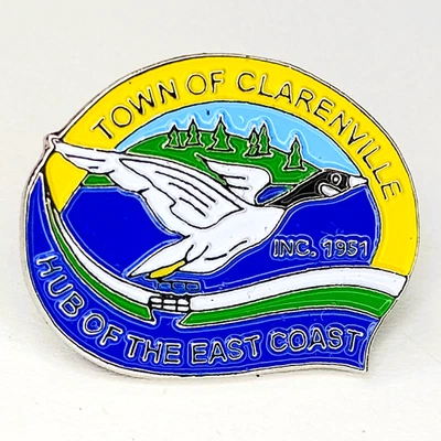 Town Of Clarenville Newfoundland Lapel Pin - Hub Of The East Coast - NFLD Canada - Image 1 of 3