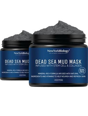 New York Biology Dead Sea Mud Mask for Face, Body | with Stem Cell and Collag...