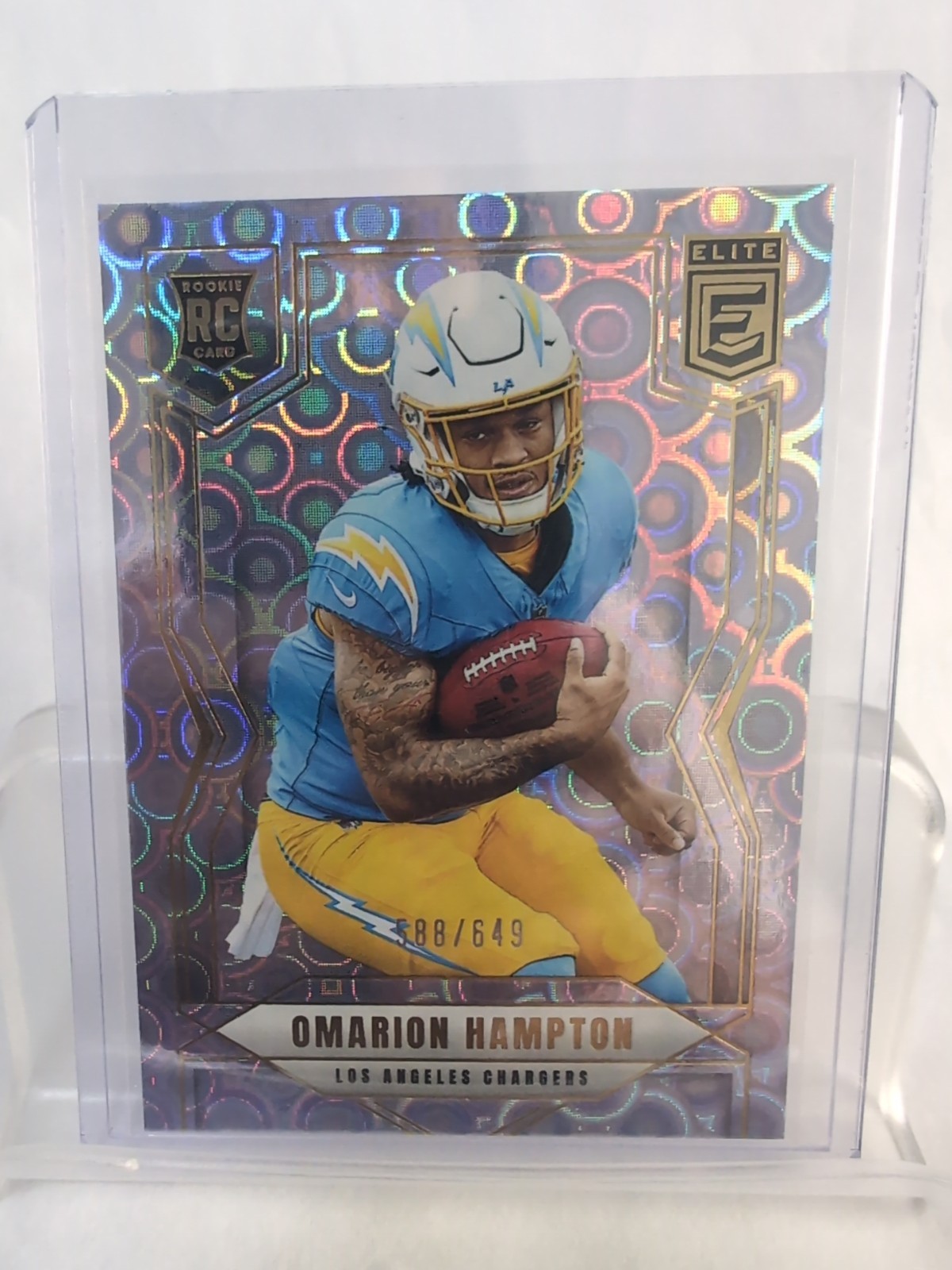 OMARION HAMPTON 2025 PANINI ELITE SILVER RC PARALLEL /649 #132