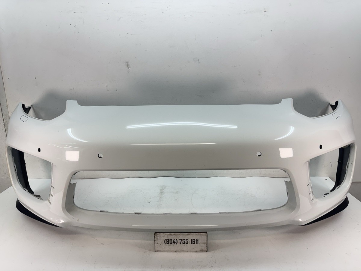 ホワイトレースカバー フリンジ付き ハンドメイド　ビンテージ 2014-2016 Porsche Panamera Turbo GTS Front Bumper Cover w/ Sensor