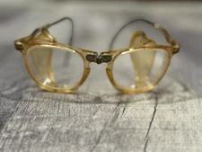 VINTAGE 1950s WILLSON FOLDING SAFETY GLASSES W/ SIDE SHIELDS-TESTED