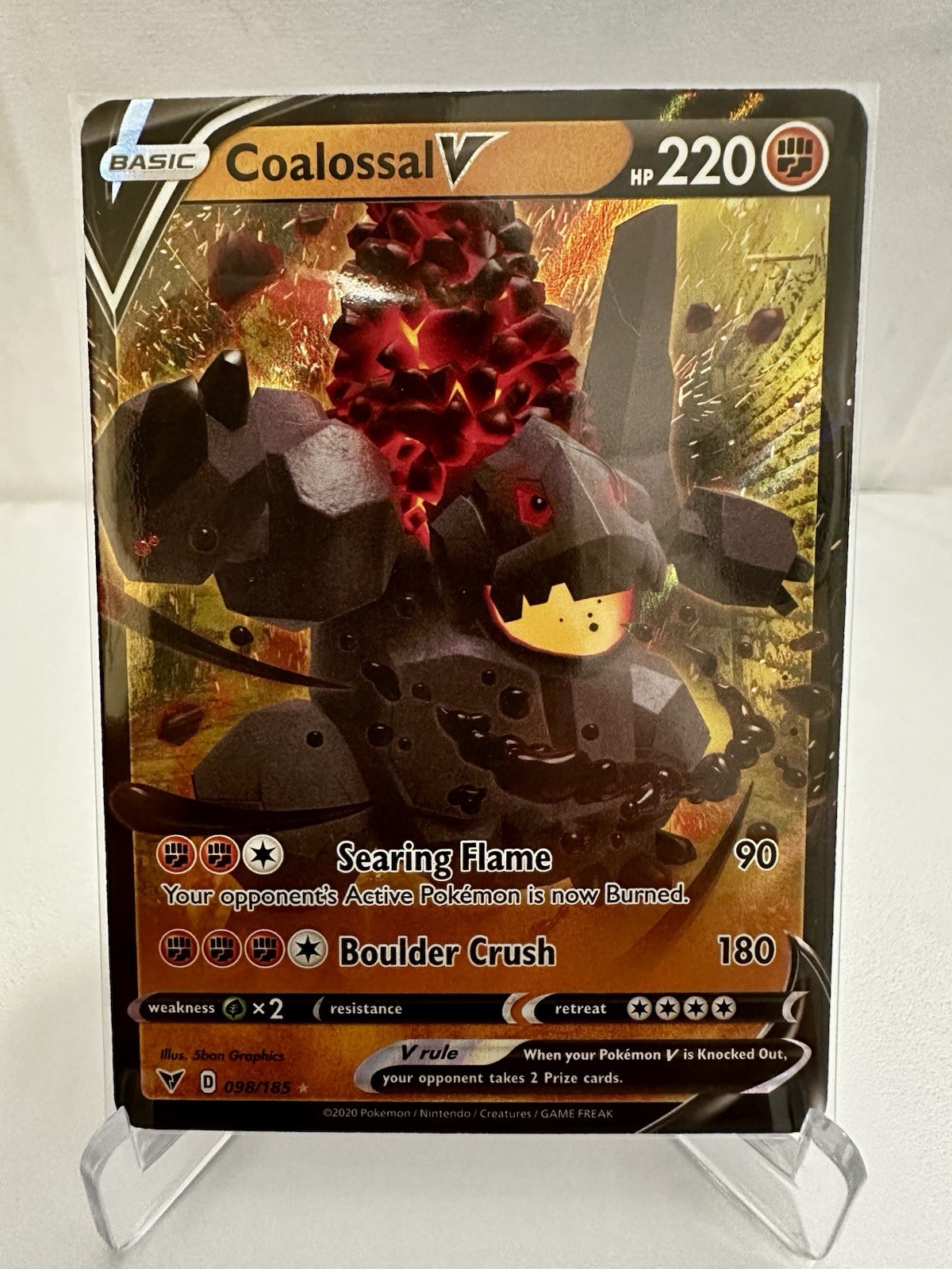 Coalossal V 98/185 Ultra Rare: Vivid Voltage Pokemon TCG Near Mint