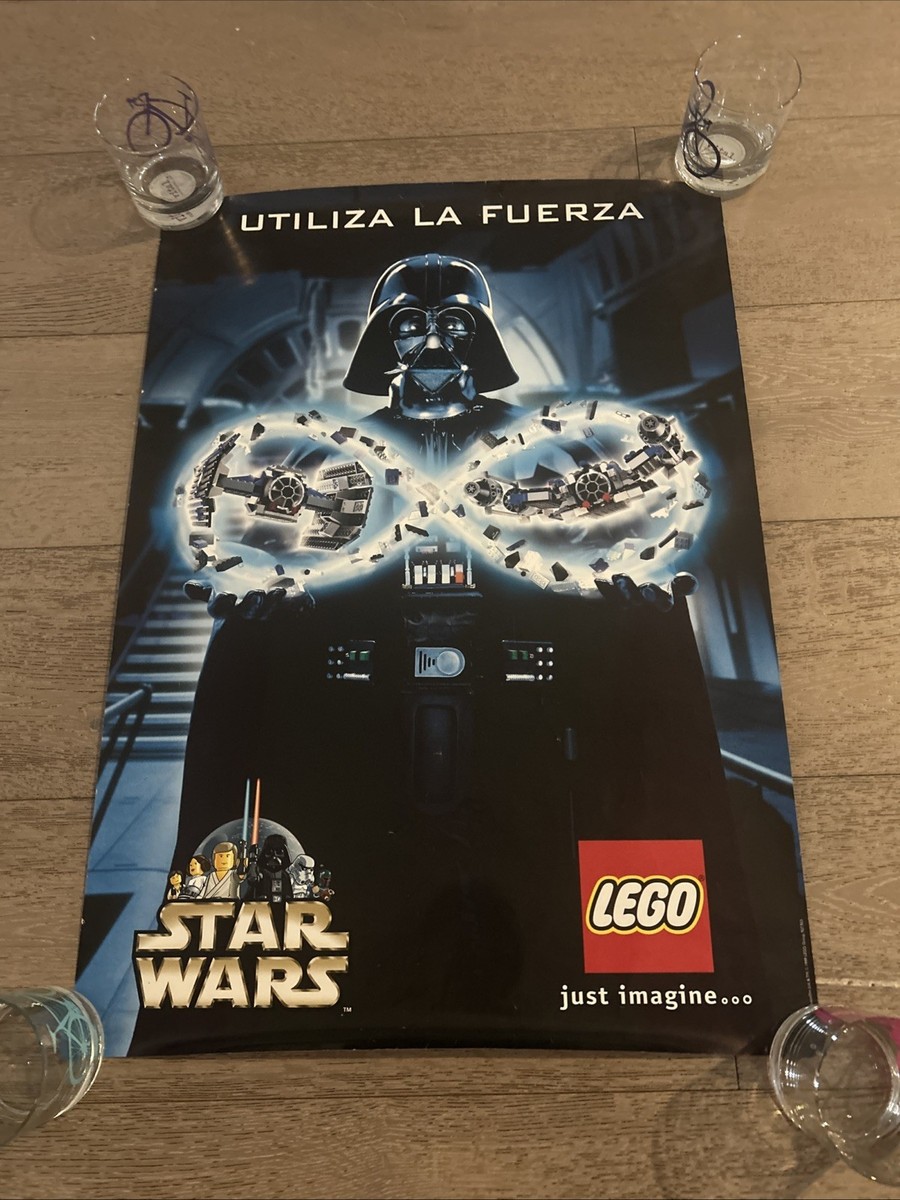 1999 Poster LEGO Star Wars Lucas Film Darth Vader Utiliza La