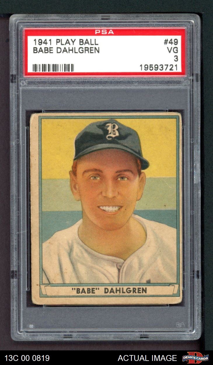 1941 Play Ball #49 Babe Dahlgren Braves PSA 3 - VG
