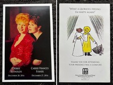 1 of 125 Debbie Reynolds Carrier Fisher Funeral Invitation Tod Drawing Star Wars