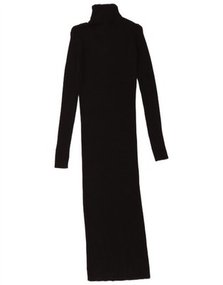zara black jumper dress Zara Womens Maxi Jumper Dress UK 8 Small Black LO14