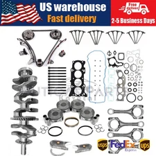 For Toyota 2AR-FE 2.5L Engine Overhaul Rebuild Kit W/ Crankshaft Rods Timing Kit