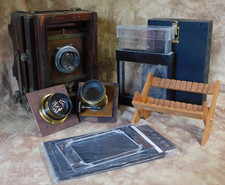 Wet Plate Collodion Eastman Kodak 2D 5x7 w/ 3 Lenses Large Format Outfit