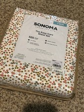 Sonoma Twin Sheet Set Cotton 3-Piece 525 Thread Count Ditsy Floral NWT