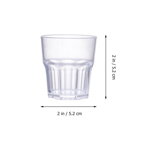 Vasos irrompibles de vidrio de chupito de 6 piezas tazas de whisky acrílico - Imagen 3 de 12