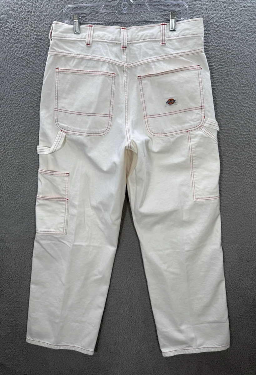 Pantaloni Dickies Utility Painter – Bianco, Modello Pittore, Ampia Vestibilità, Collett0: 54, Da Uomo