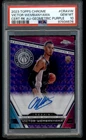 97934676 2023-24 Topps Chrome Victor Wembanyama Geometric Purple RC Auto PSA 10