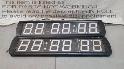 UNGETESTET! Restposten 2x Turnuhren LED Intervall Timer Digital Countdown Wanduhren