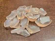100 PCS FROSTED PINK SEA GLASS PIECES - VASE FILLER OR AQUARIUM - CRAFT