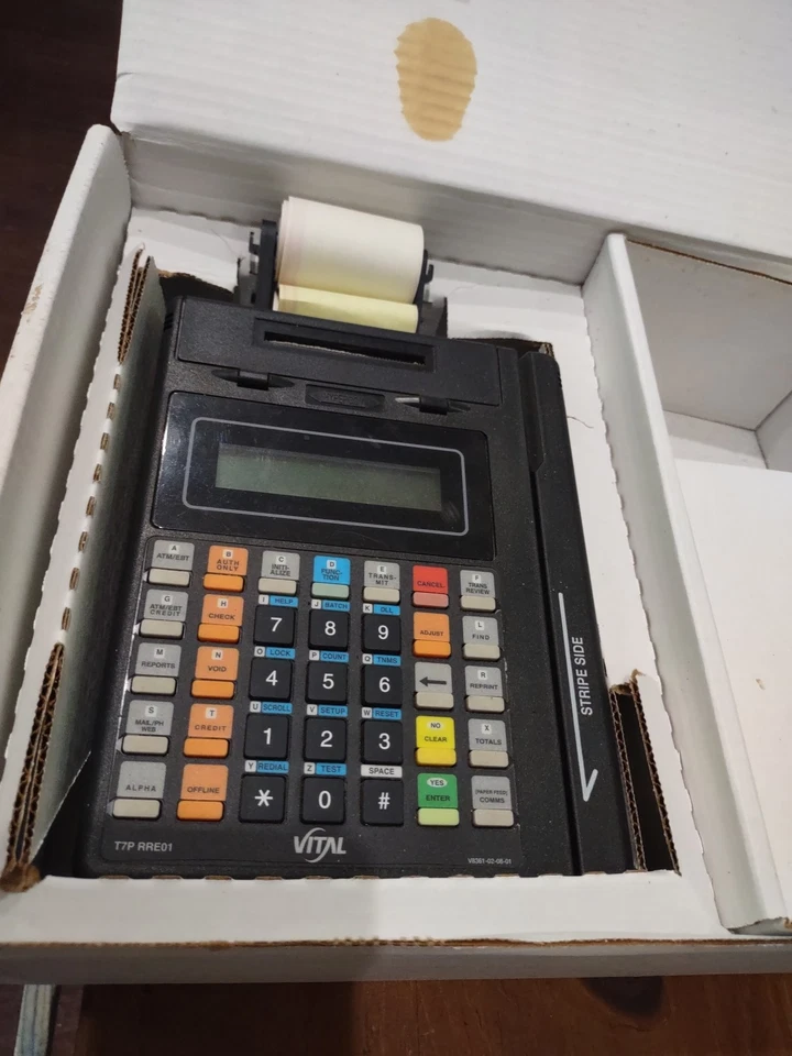 Lot Hypercom Vital T7P-7 Thermal Print Credit Card Terminal T7P-RRE01 Works - Image 4 of 4
