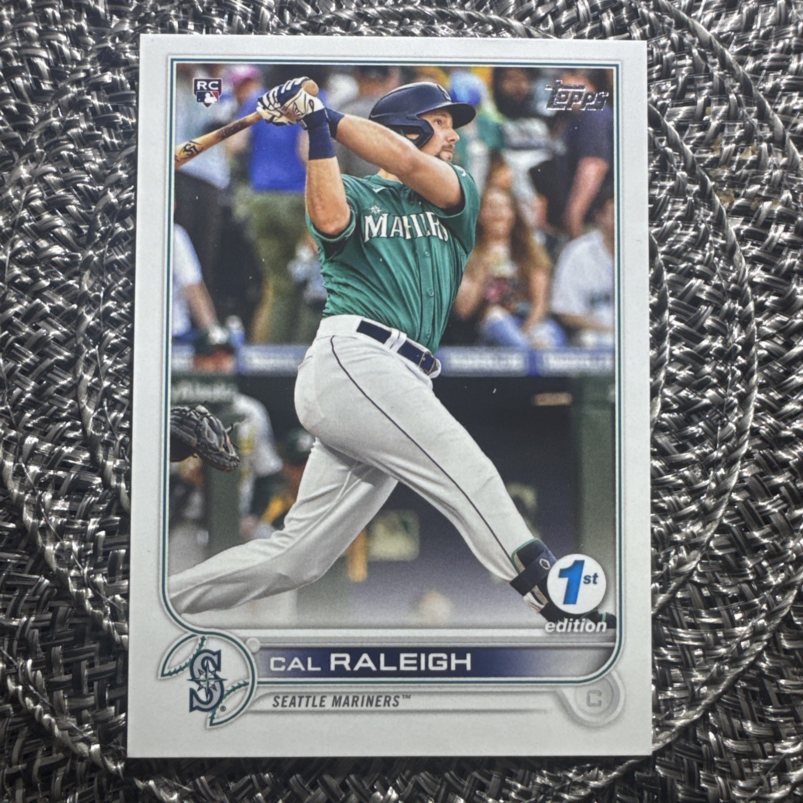 Topps 2022 Series 1 1st Edition Cal Raleigh Seattle Mariners Rookie Base #277