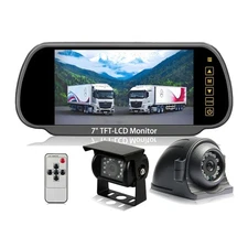 7" LCD Display Truck/RV/Trailer Side /Rear Backup Camera with 5m and 10m Cables