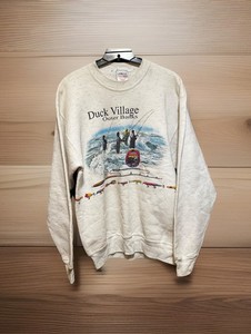 Duck Village Outer Banks NC Large Crewneck Sweatshirt Oneita USA Made 1994 Vtg