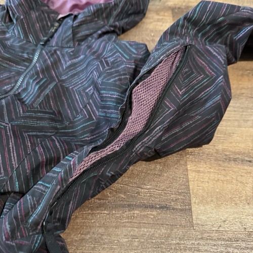 Burton Women’s The White Collection Dryride Ski Jacket Patchwork Geometric FLAWS - Picture 8 of 19