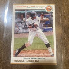 2002 Grandstand F.S.L. Top Prospect Miguel Cabrera Rookie RC Jupiter Hammerheads