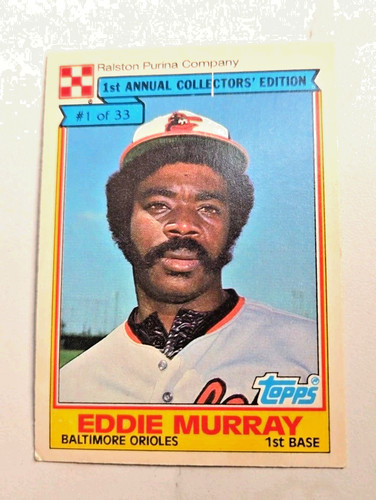 1984 Topps Eddie Murray Purina Sponsor Baltimore Orioles MLB Baseball Card VTG