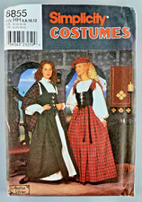Simplicity 8855 Womens Scottish Highlander Outlander Costume Size 6 8 10 12 FF