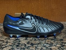 New Mens US 7 NIKE TIEMPO LEGEND 10 ELITE FG SOCCER CLEATS BLACK/HYPER ROYAL