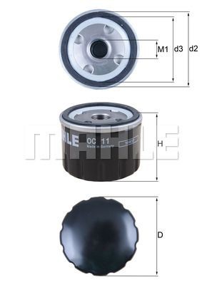 Mahle ÖLfilter FüR Alpine Aprilia Motorcycles Cagiva Motorcycles-image