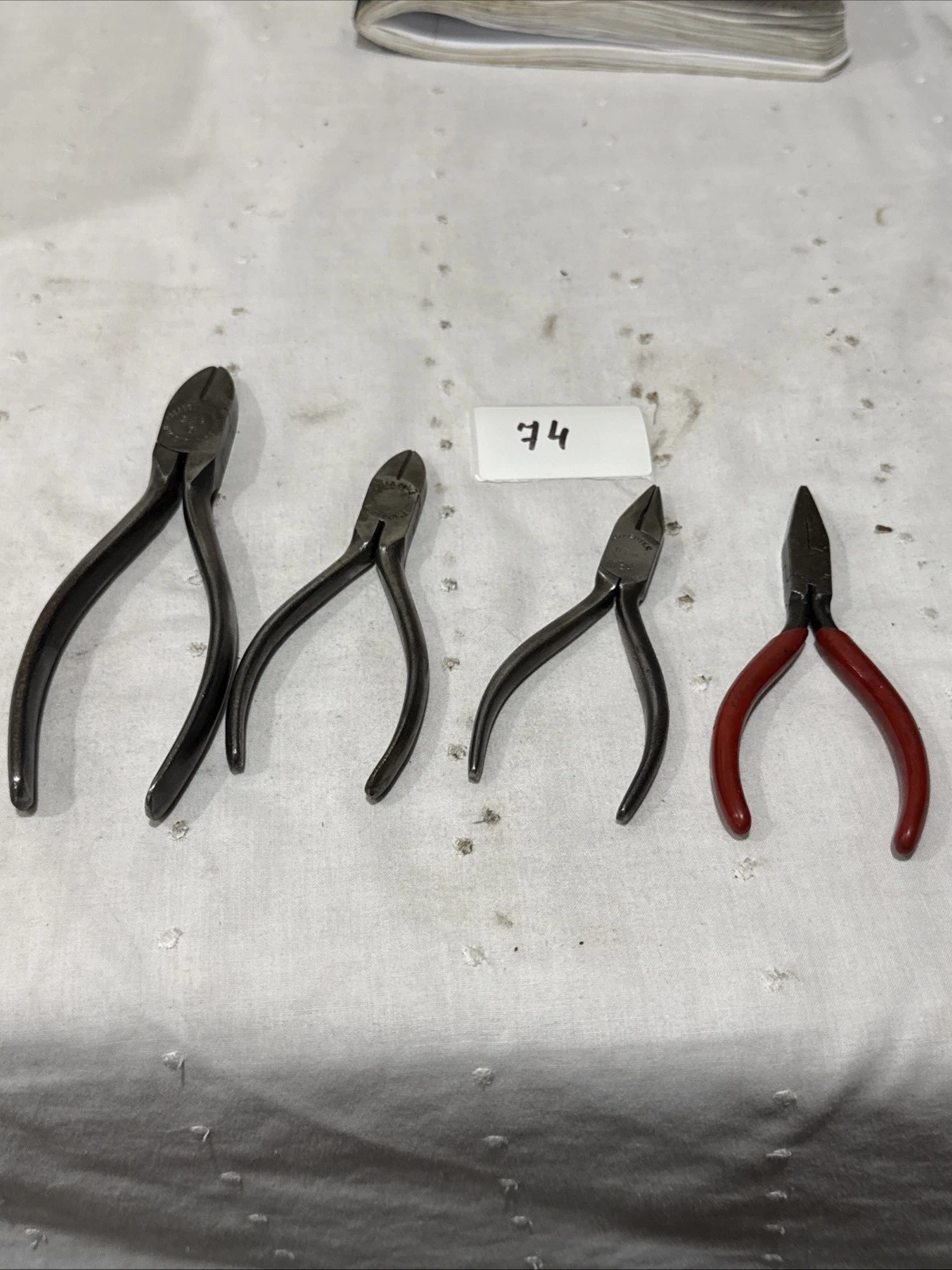 Vintage USA-Made Diagonal Cutters / Nippers – Lot of 4 Pieces