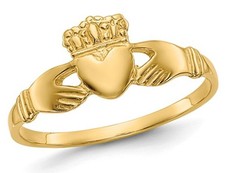 Ladies Claddagh Ring in 14K Yellow Gold