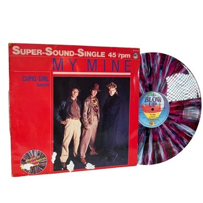 My Mine Cupid Girl Juaresh 12'' Splatter Vinyl Single 45rpm 1984 INT 125.532