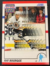 1990 SCORE RAY BOURQUE Boston Bruins NHL HOCKEY CARD #313