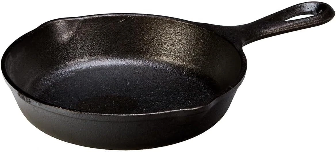 Lodge 6-1/2 Inch Cast Iron Pre-Seasoned Skillet Signature Teardrop Handle