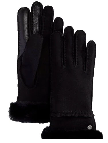 Negro de cuero UGG Australia Guantes y mitones para Mujeres