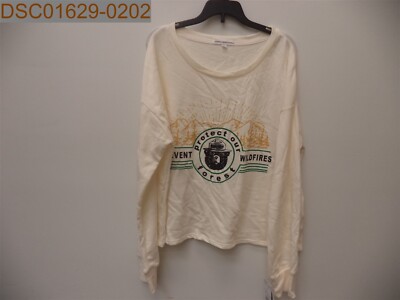 NWT Women's Grayson/Threads Smokey the Bear Pajama Top, Beige, L, 191906743907