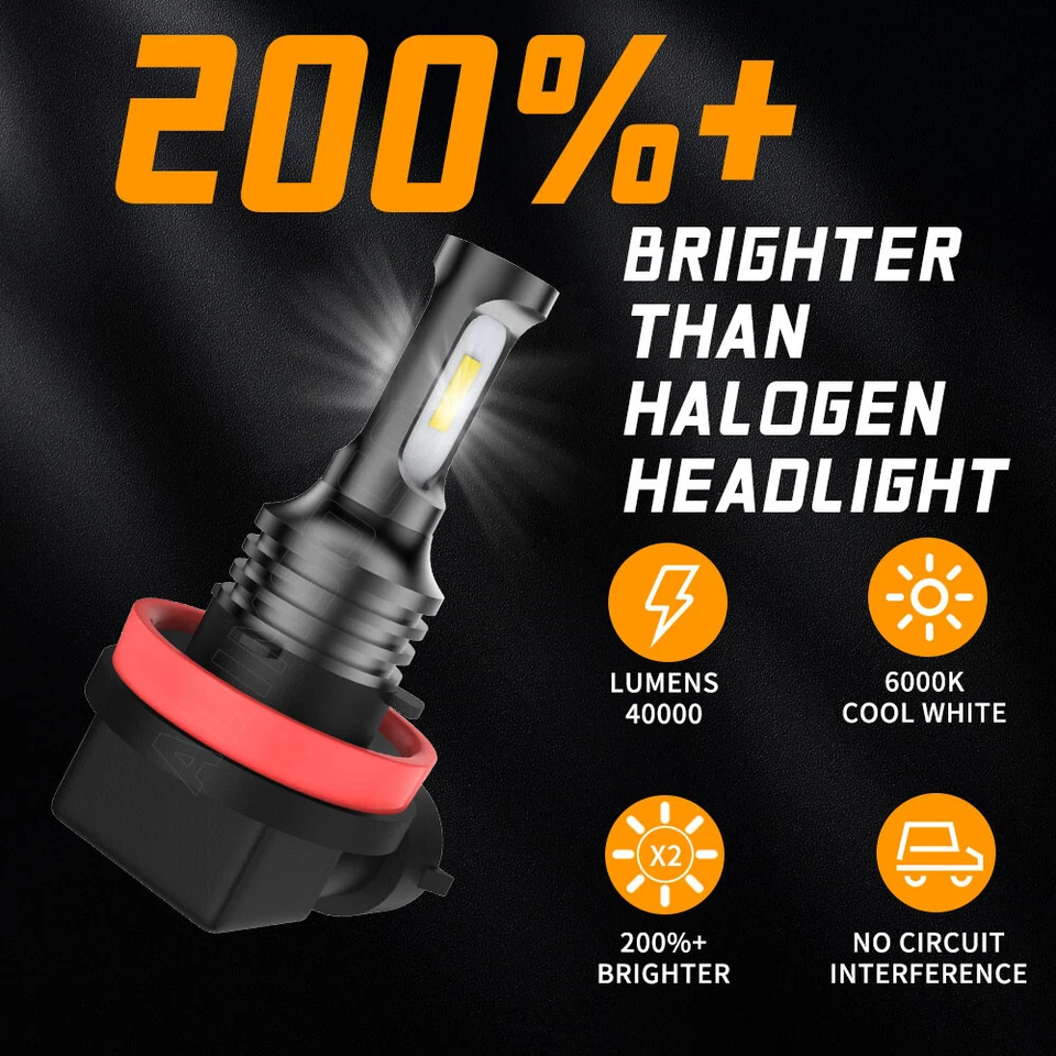 Kit combinado de 6 faros LED altos/bajos + bombillas antiniebla 6000K para Lincoln LS 2003-2006 Foto 4 de 4