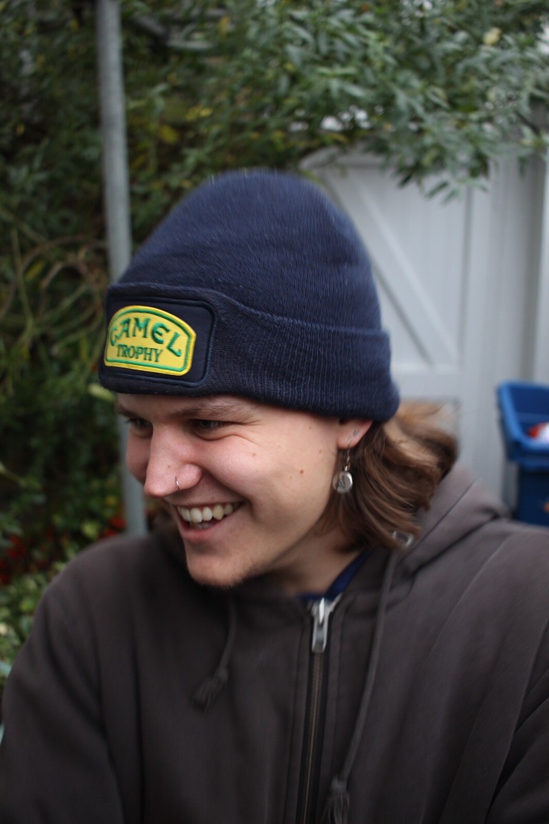 90s Camel Cigarettes Spell Out Wool Blend Knit Winter Beanie Hat