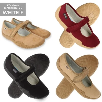 Damen orthopädische Ballerinas beige rot schwarz Diabetiker Halbschuh Rawlinna - Bild 1 von 2