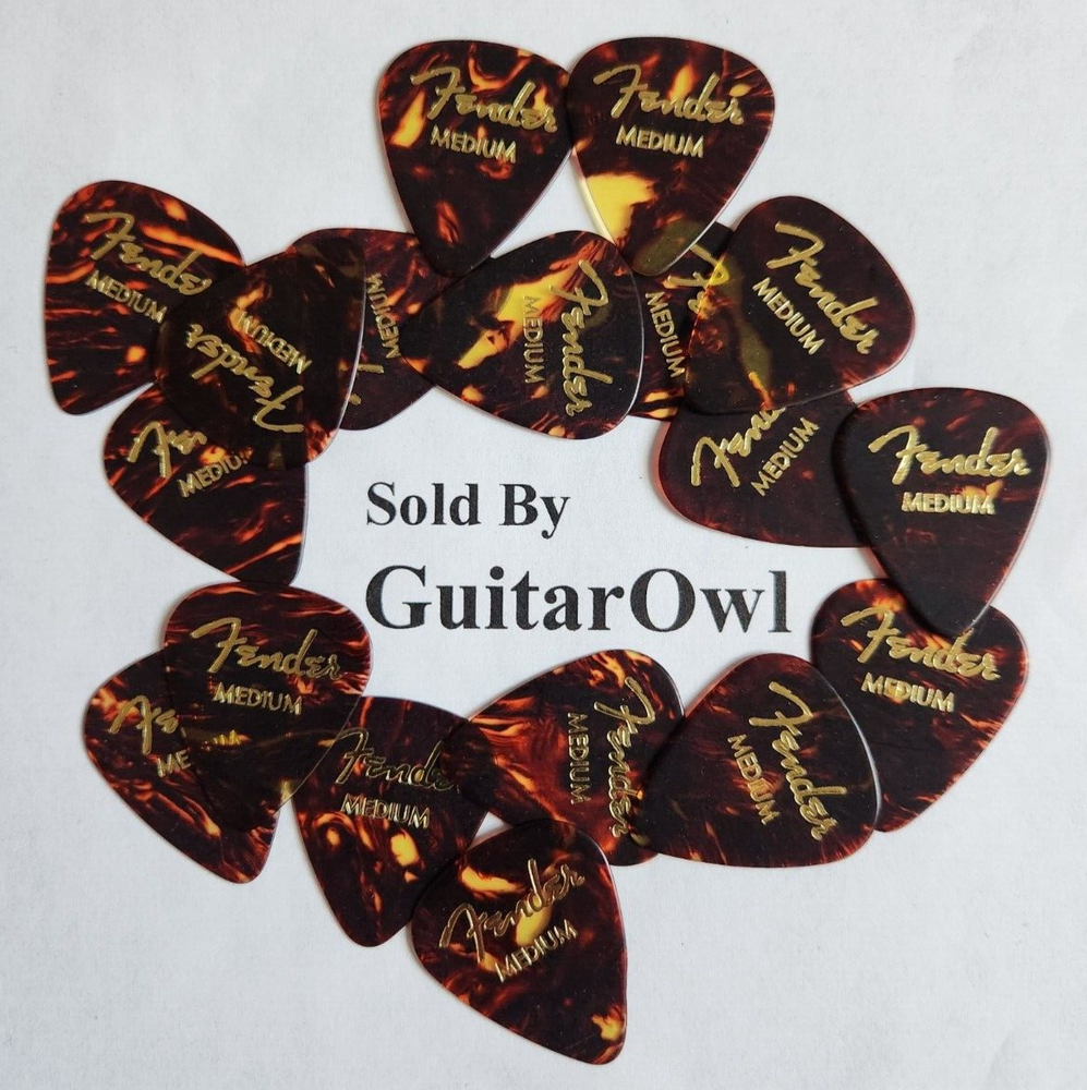 Fender Medium 351 Tortoiseshell Guitar Picks 18-Pack