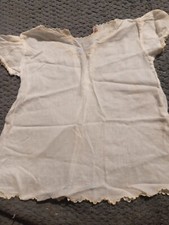 VINTAGE Baby Gown Dress Slip HANDMADE IN PHILIPPINES Infant Embroidery Ivory